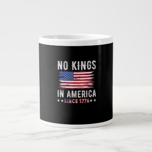 Taza De Café Gigante No Kings In America Vintage Patriótico Independenc