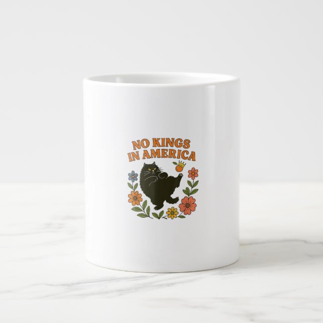 Taza De Café Gigante No Kings In America We The People Retro For Girl C (Frente)