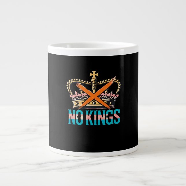 Taza De Café Gigante No Kings No Oligarchs  (Frente)