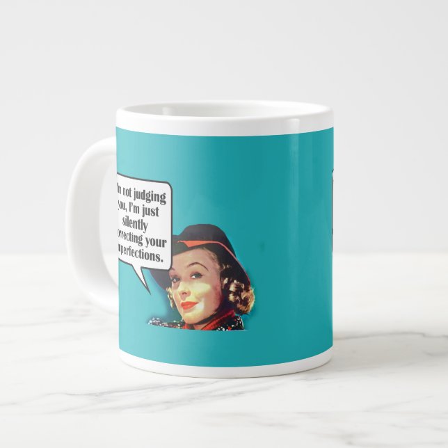 Taza De Café Gigante No le estoy juzgando… Mujer retra (Izquierda)