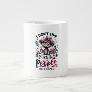 Taza De Café Gigante No me gustan las personas ni la gente - Introverti
