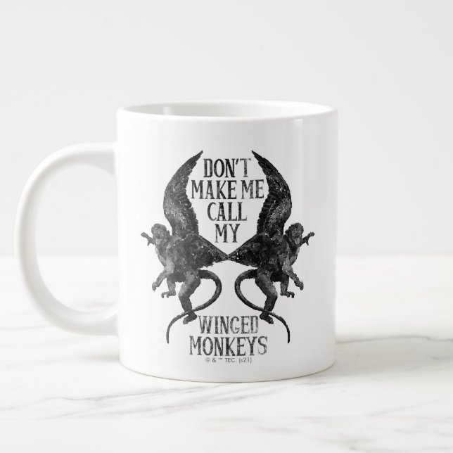 Taza De Café Gigante No me hagas llamar a mis monos alados™ (Izquierda)