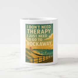 Taza De Café Gigante No necesito terapia, solo necesito a Rockaway