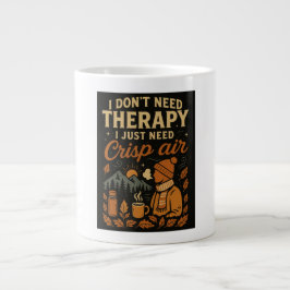 Taza De Café Gigante No necesito terapia, solo necesito aire fresco