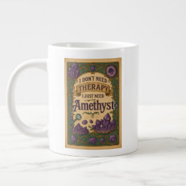 Taza De Café Gigante No necesito terapia, solo necesito Amethyst