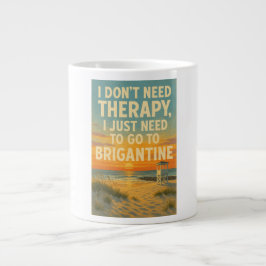 Taza De Café Gigante No necesito terapia, solo necesito Brigantine