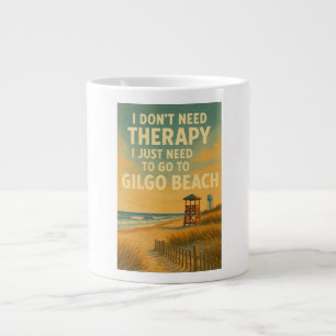 Taza De Café Gigante No necesito terapia, solo necesito Gilgo Beach