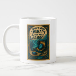 Taza De Café Gigante No necesito terapia, solo necesito Labradorita