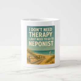 Taza De Café Gigante No necesito terapia, solo necesito neponismo