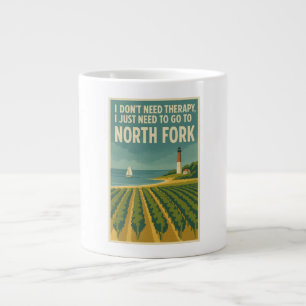 Taza De Café Gigante No necesito terapia, solo necesito North Fork