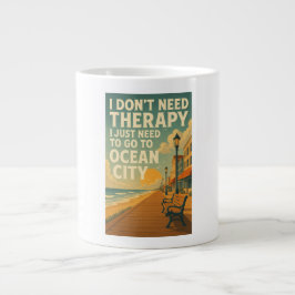 Taza De Café Gigante No necesito terapia, solo necesito Ocean City