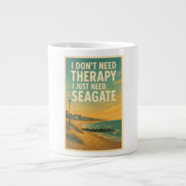 Taza De Café Gigante No necesito terapia, solo necesito Sea Gate