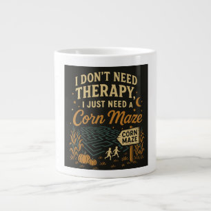 Taza De Café Gigante No necesito terapia, solo necesito un laberinto de