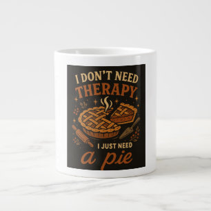 Taza De Café Gigante No necesito terapia, solo necesito un pastel