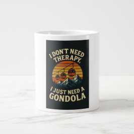 Taza De Café Gigante No necesito terapia, solo necesito una gondola