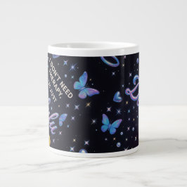 Taza De Café Gigante No necesito terapia, solo soy delulu