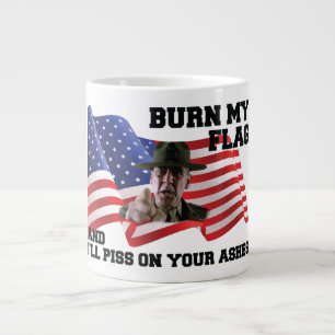 Taza De Café Gigante No queme mi bandera