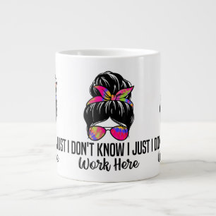 Taza De Café Gigante No sé que solo trabajo aquí curiosas citas de sarc