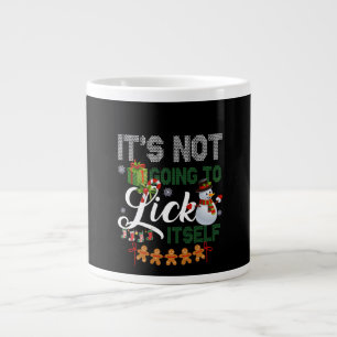 Taza De Café Gigante No se va a lamer a sí mismo hombre de nieve