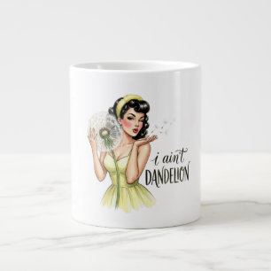 Taza De Café Gigante No Soy Diente de León Juego de Palabras de Jardi