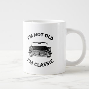 Taza De Café Gigante No soy viejo soy clásico del café Mug