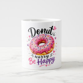 Taza De Café Gigante No te preocupes, sé feliz