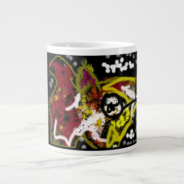 Taza De Café Gigante noche de Wolf (Frente)