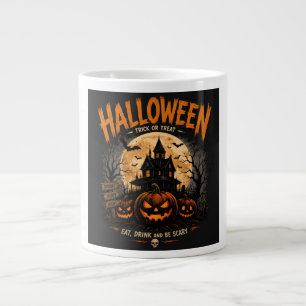 Taza De Café Gigante Noche Espeluznante de Halloween en Casa Embrujada