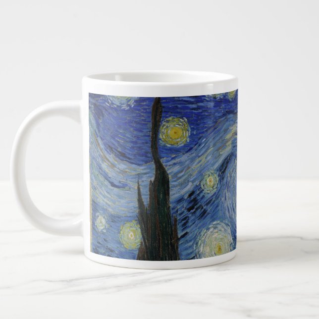 Taza De Café Gigante Noche estrellada, pintura al óleo, Vincent Van Gog (Izquierda)