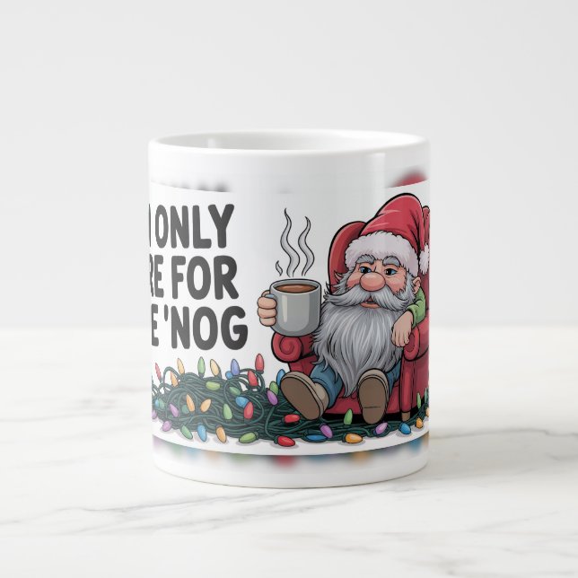 Taza De Café Gigante "Nog Only Santa" (Frente)