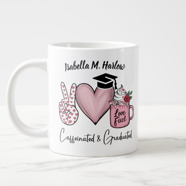 Taza De Café Gigante Nombre cafeinado y graduado (Izquierda)