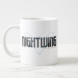 Taza De Café Gigante Nombre de alta tecnología Nightwing gráfico