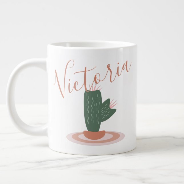 Taza De Café Gigante Nombre de clave de cactus moderna (Izquierda)