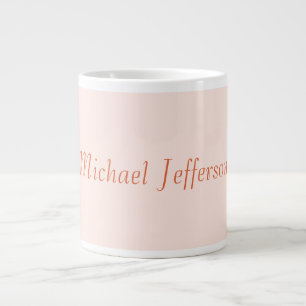 Taza De Café Gigante Nombre de guión de escritura a mano Elegante senci