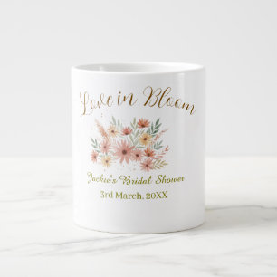 Taza De Café Gigante Nombre de la ducha nupcial boho naranja amor en fl