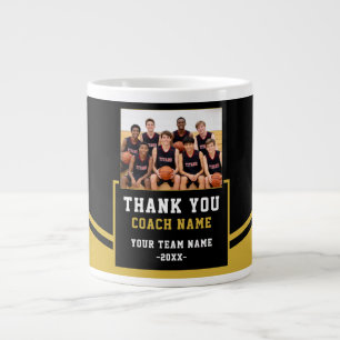Taza De Café Gigante Nombre del equipo moderno Foto Entrenador Gracias