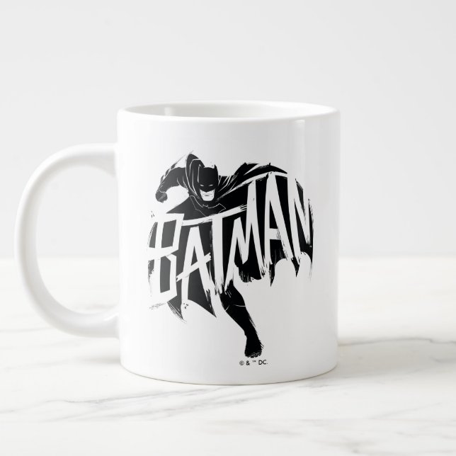 Taza De Café Gigante Nombre del pincel de tinta de Batman (Izquierda)