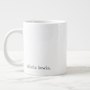Taza De Café Gigante Nombre Personalizado al Estilo de Máquina de Escri