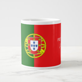 Taza De Café Gigante Nombre personalizado Bandera portuguesa