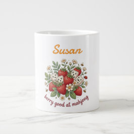 Taza De Café Gigante Nombre personalizado Berry Good en Mahjong Retro