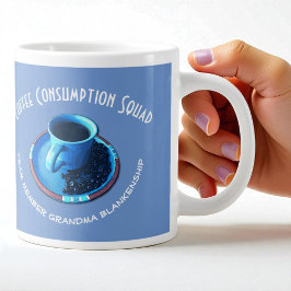Taza De Café Gigante Nombre personalizado del miembro del equipo de Cof