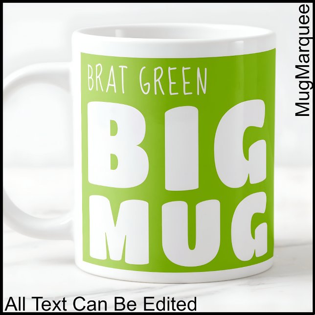 Taza De Café Gigante Nombre personalizado Gran Mug Brat Green C24 Funny (Subido por el creador)