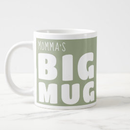 Taza De Café Gigante Nombre personalizado Gran Mug Pale Green C22 Funny