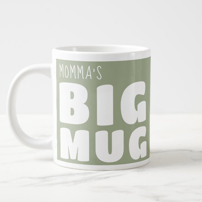 Taza De Café Gigante Nombre personalizado Gran Mug Pale Green C22 Funny (Izquierda)