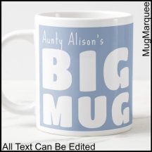 Nombre personalizado Novedad divertida Big Mug Blu