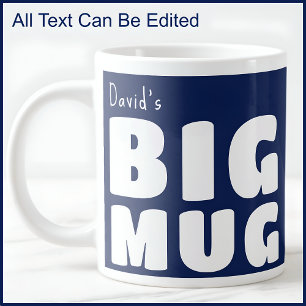 Taza De Café Gigante Nombre personalizado Novedad divertida Big Mug Nav