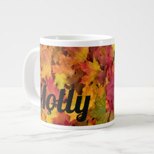 Taza De Café Gigante Nombre personalizado Otoño Caída Sale de la Copa d