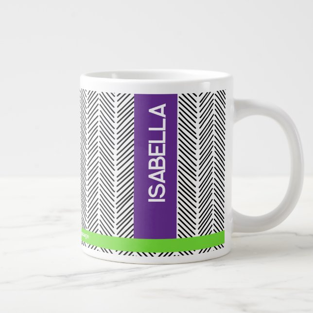Taza De Café Gigante Nombre personalizado | Personalizado (Derecha)