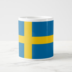 Taza De Café Gigante Nombre personalizado y marca sueca de texto