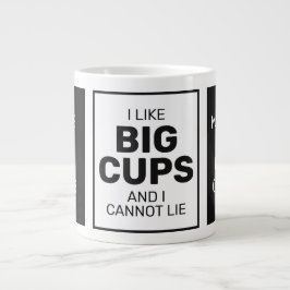 Taza De Café Gigante Nombre personalizado y texto jumbo mug